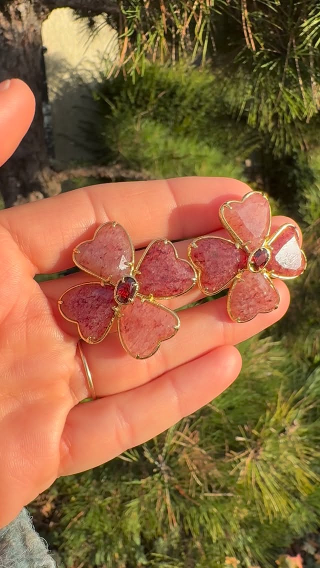 Ce combo de grenat et de quartz fraises est pourtant incroyable 😱😍🍓🌸