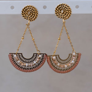 Boucles d’oreilles pendantes perles miyuki