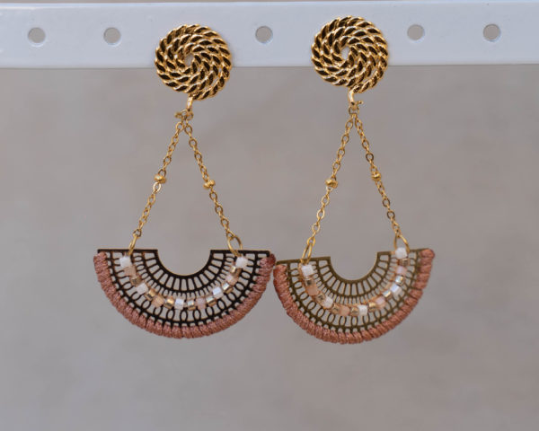 Boucles d’oreilles pendantes perles miyuki