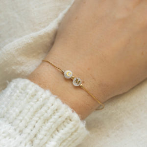 Bracelet double initiale