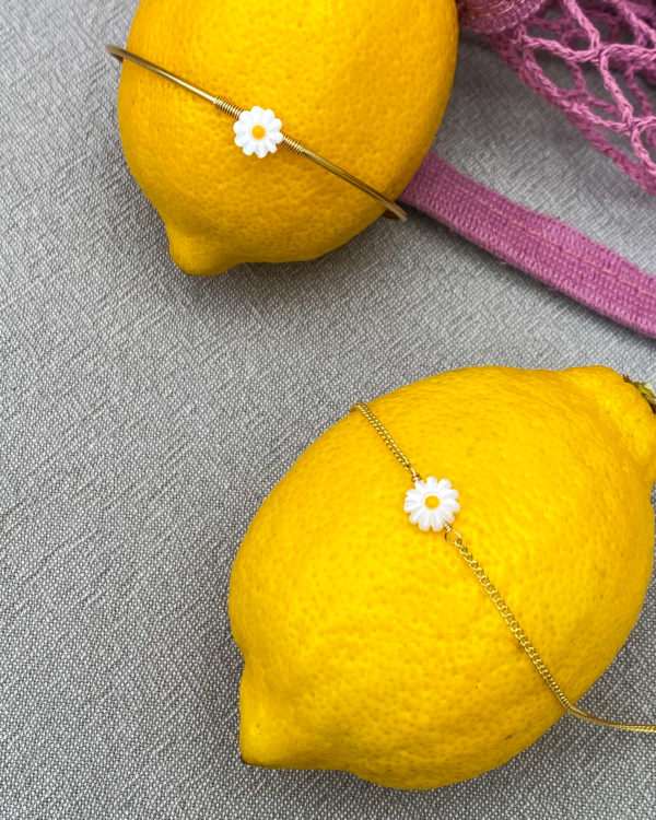 bijoux marguerite nacre blanche