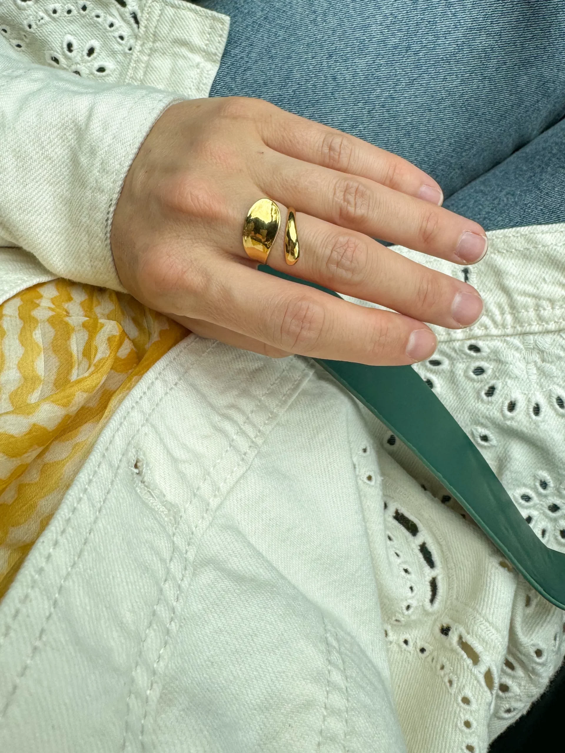 Bague asymétrique ouverte acier inoxydable