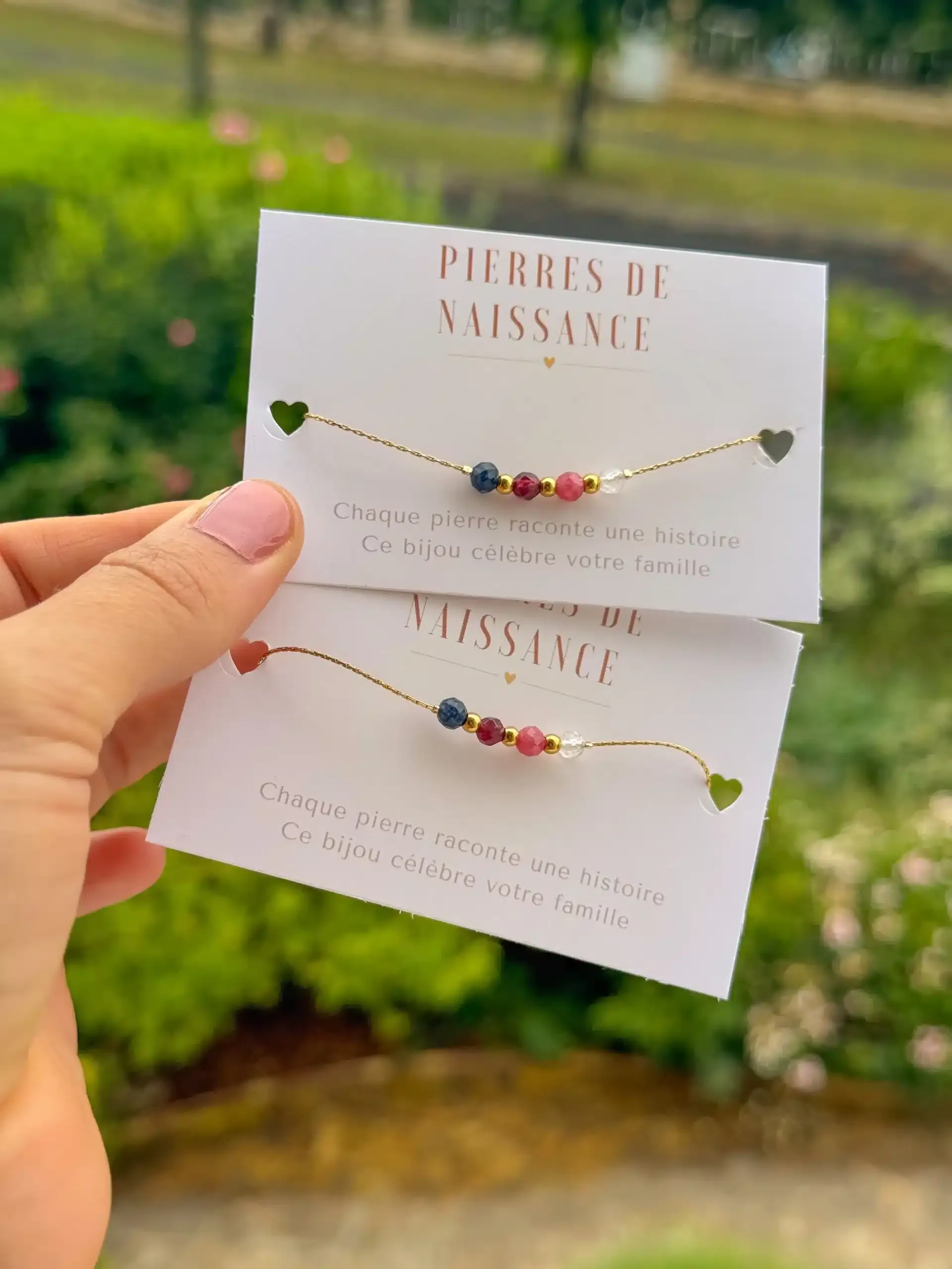 Bracelet de famille pierres de naissance