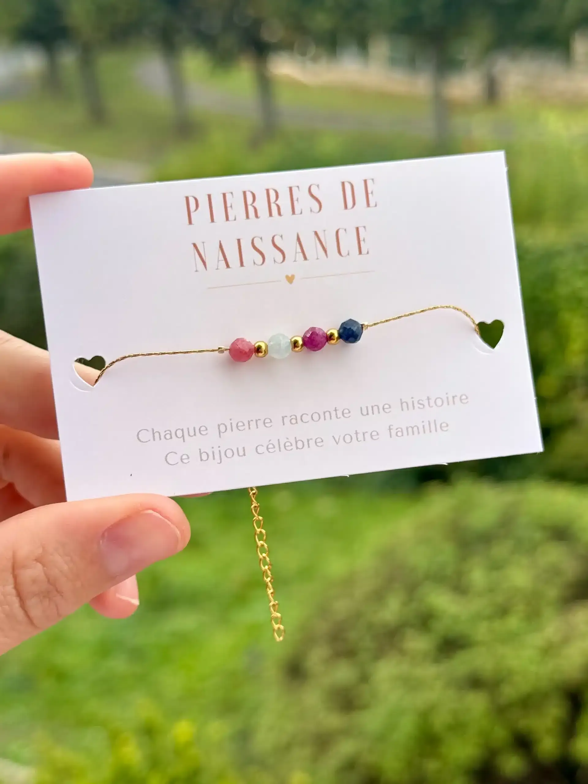Bracelet de famille pierres de naissance
