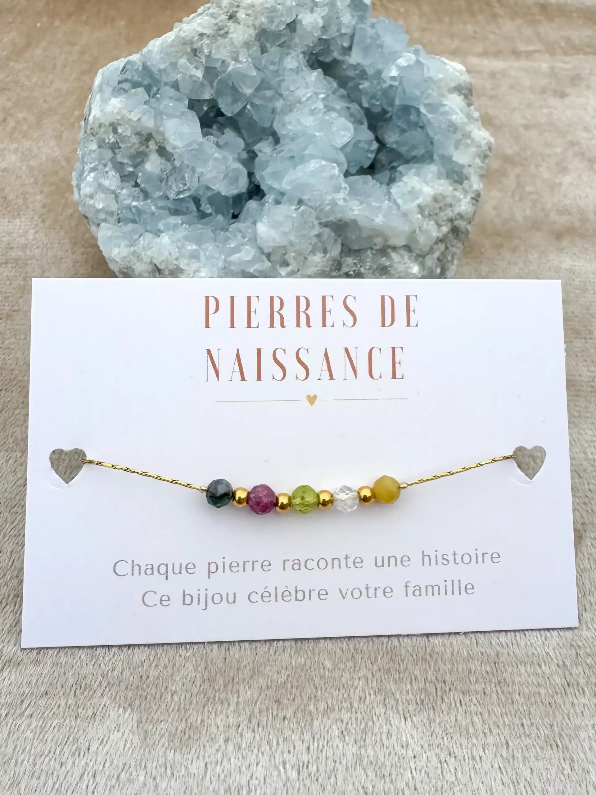 Bracelet de famille pierres de naissance