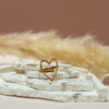 Bague coeur acier inoxydable