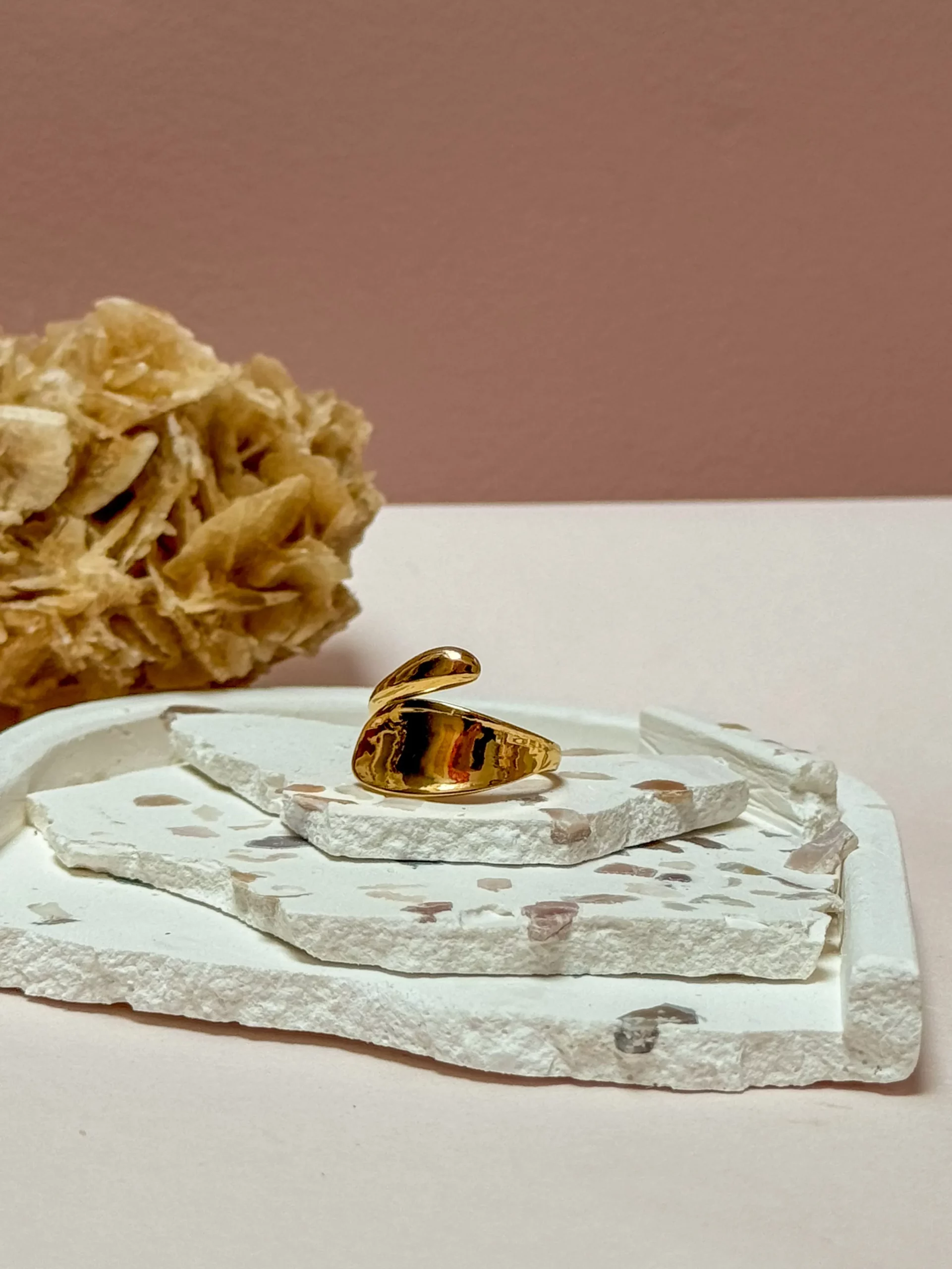 Bague asymétrique ouverte acier inoxydable