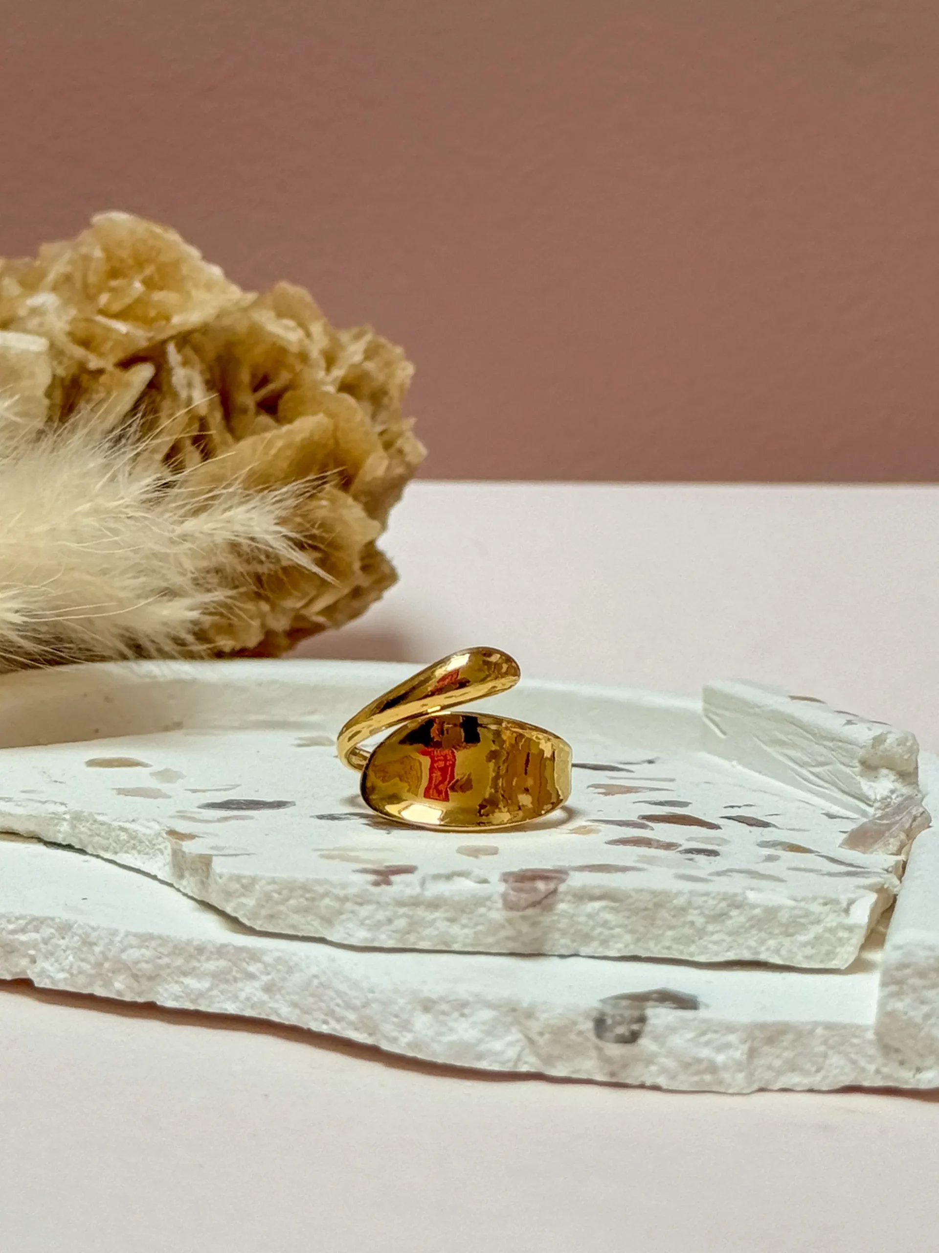 Bague asymétrique ouverte acier inoxydable