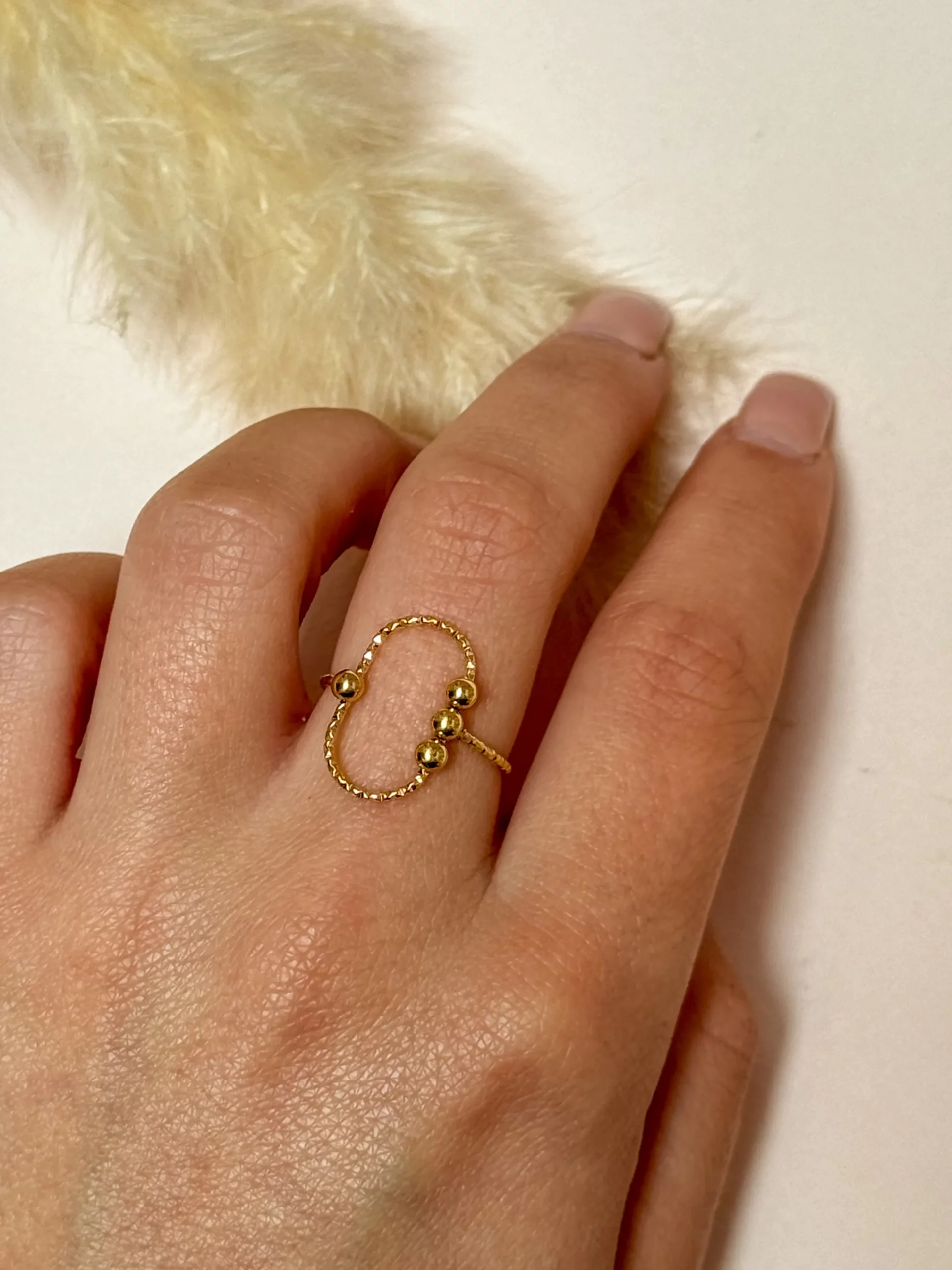 Bague ovale billes acier inoxydable