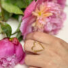 Bague coeur acier inoxydable