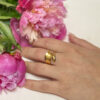 Bague asymétrique ouverte acier inoxydable