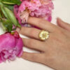 Bague fleur acier inoxydable