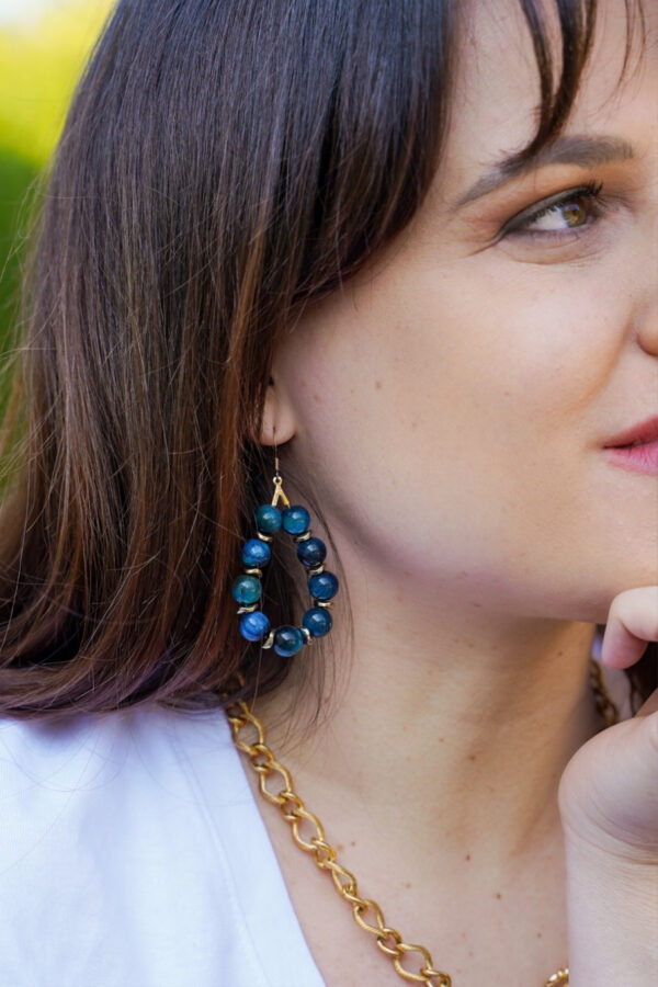 Boucles gouttes d'agates