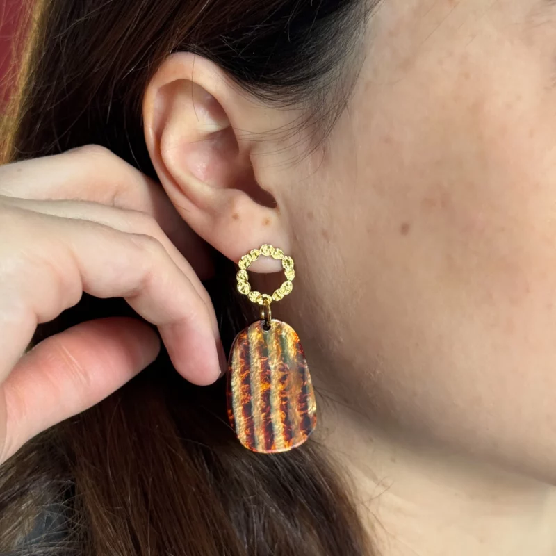 Boucles d’oreilles acier inoxydable, bijoux légers, design moderne, accessoire féminin.