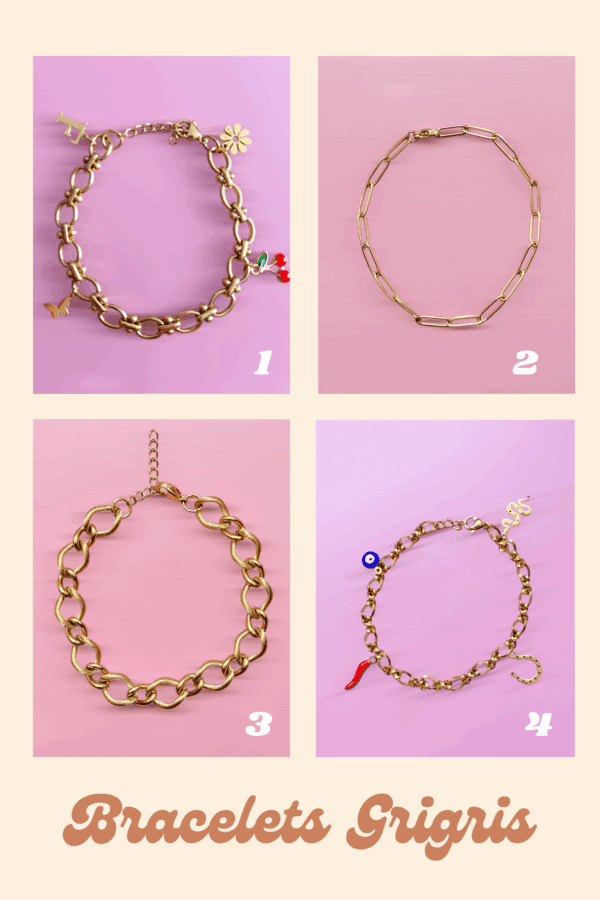 Plusieurs chaines de bracelet grigri