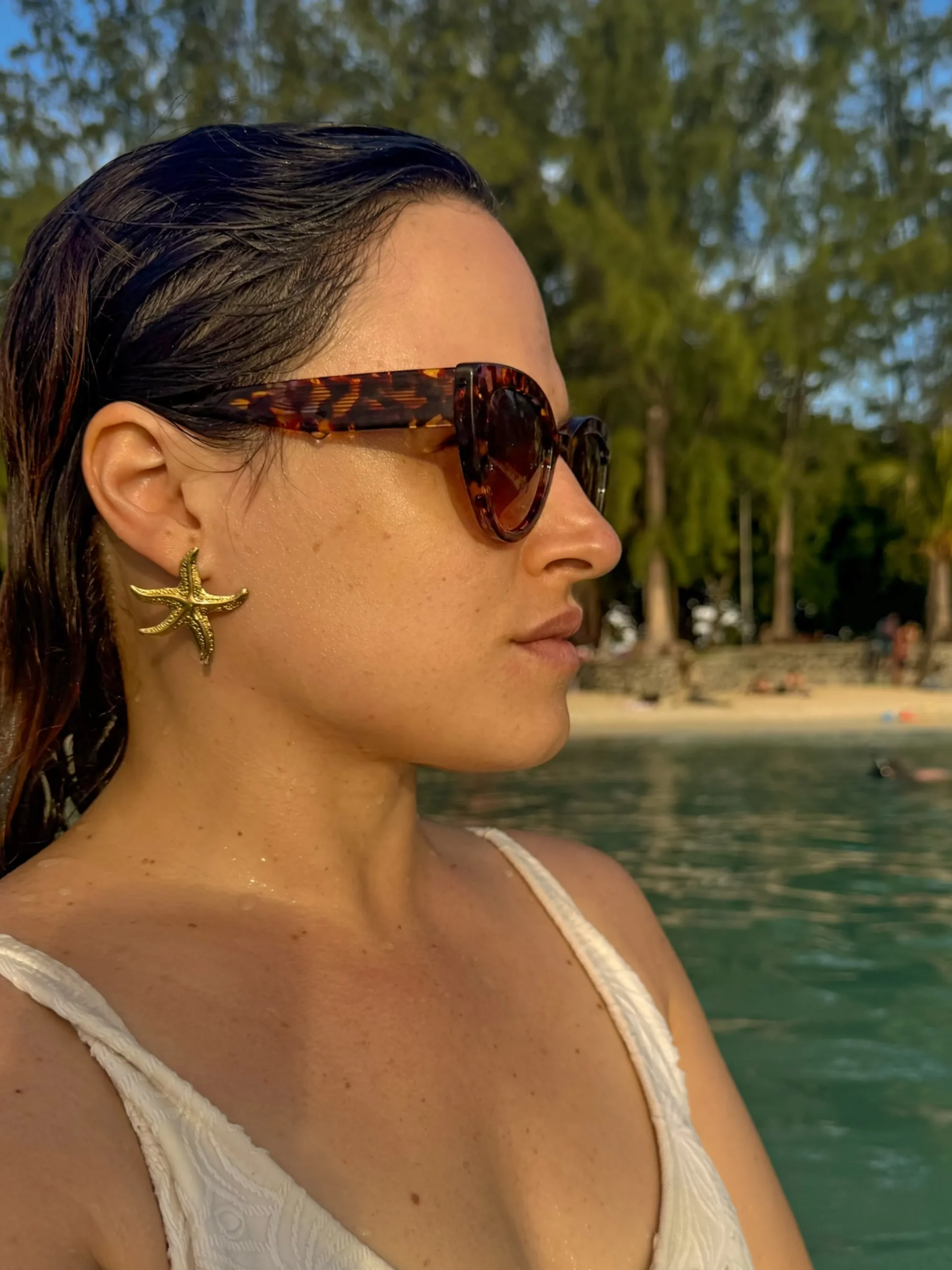 boucles étoile de mer, boucles dorées été, boucles d’oreilles acier inoxydable, bijoux inspiration plage, bijoux marins femme, boucles hypoallergéniques, bijoux résistants à l’eau, boucles tendance été 2025, boucles bord de mer, bijou léger et chic, idée cadeau mer