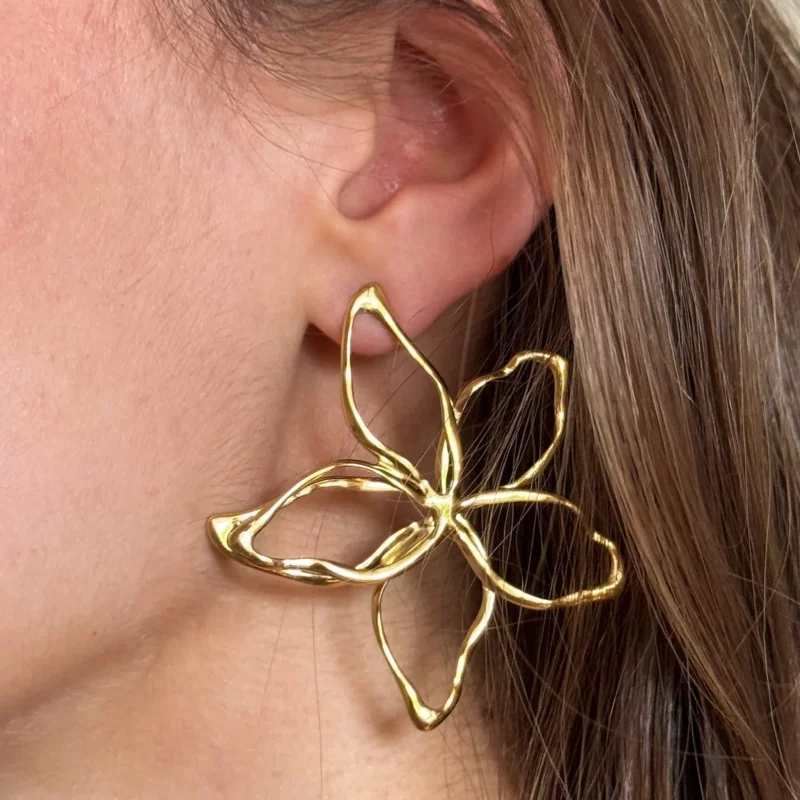 boucles fleur, bijoux floraux, accessoire féminin, boucle d’oreille délicate, design naturel