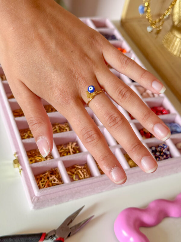 Bague grigri bar à grigri personnalisé, bague porte-bonheur, bijou tendance été, accessoire unique, bague estival.