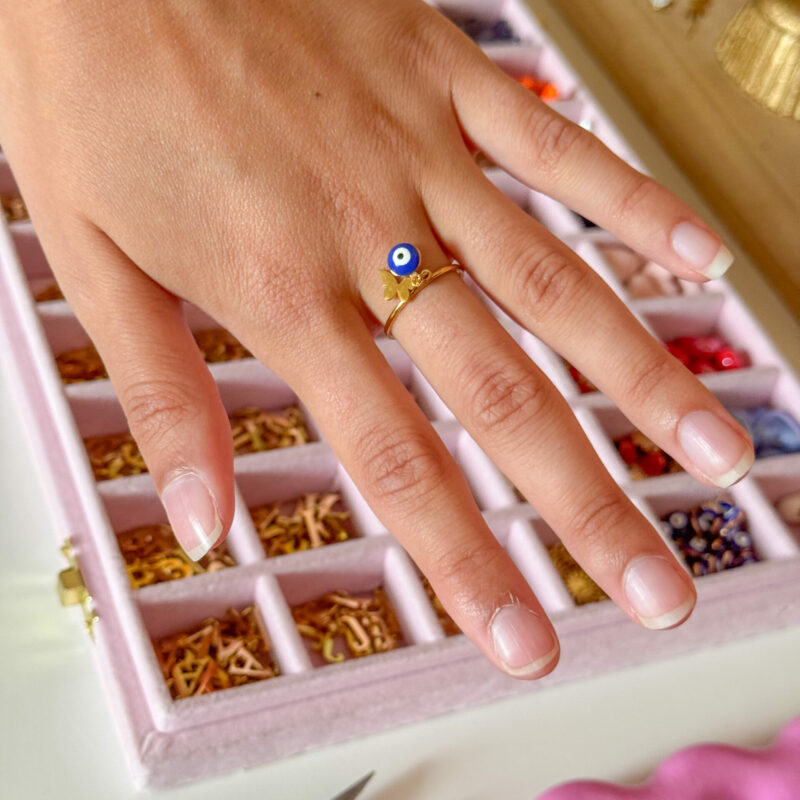 Bague grigri bar à grigri personnalisé, bague porte-bonheur, bijou tendance été, accessoire unique, bague estival.