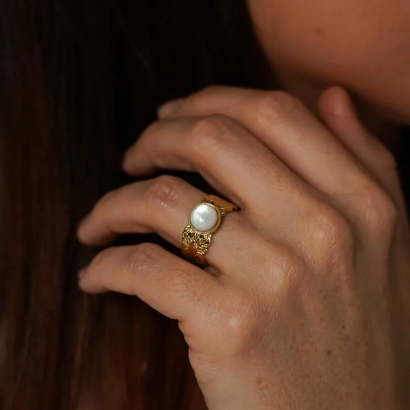 Bague Lotus Nacre