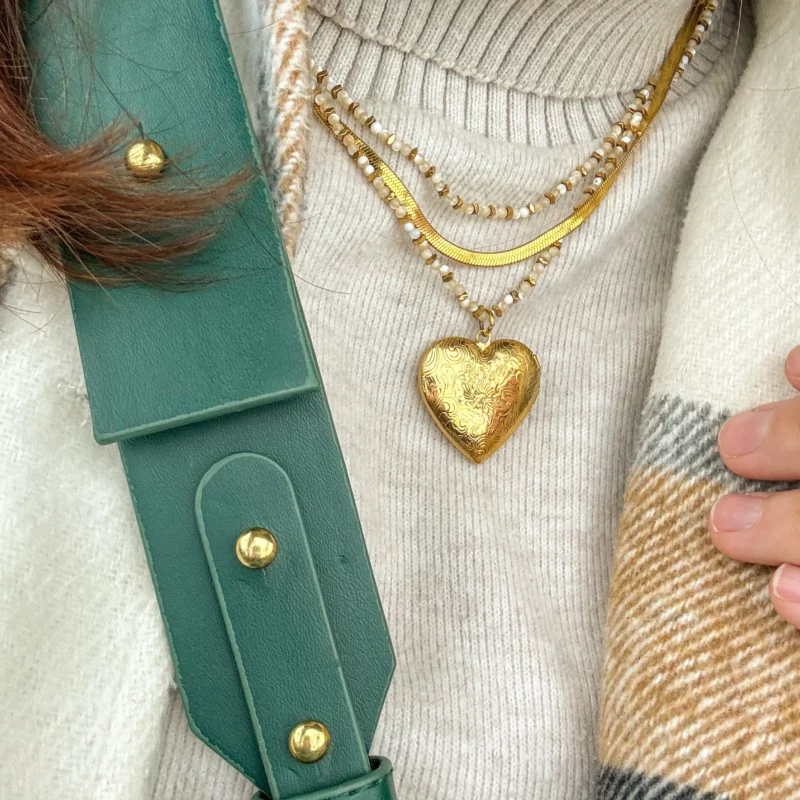 pendentif coeur photos à l'interieur